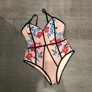 LA Hearts Floral One Piece Swimsuit